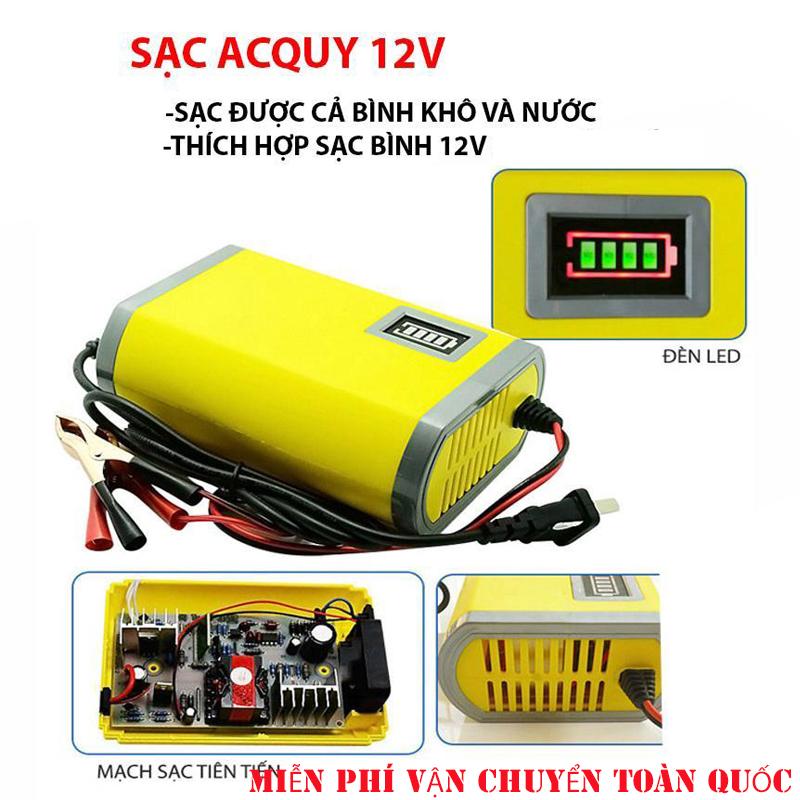 Xã Kho Bán Lỗ ,Sạc Bình AcQuy 12v, Acquy 12V Pm223, Sạc Bình Nhanh Cho Xe Máy, Xe Ô Tô,  và các loại bình điện khác nhau,  Bảo Hành 1 Đổi 1, Bởi Pipo Mart