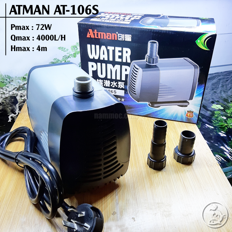 Bơm atman at-106s || máy bơm mạnh mẽ, tiết kiệm điện dành cho bể cá koi