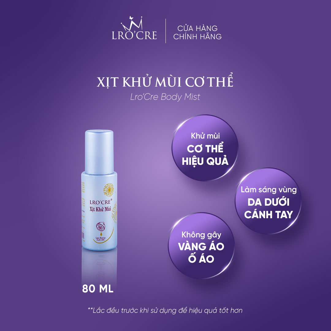Xịt khử mùi lro'cre/ 80ml
