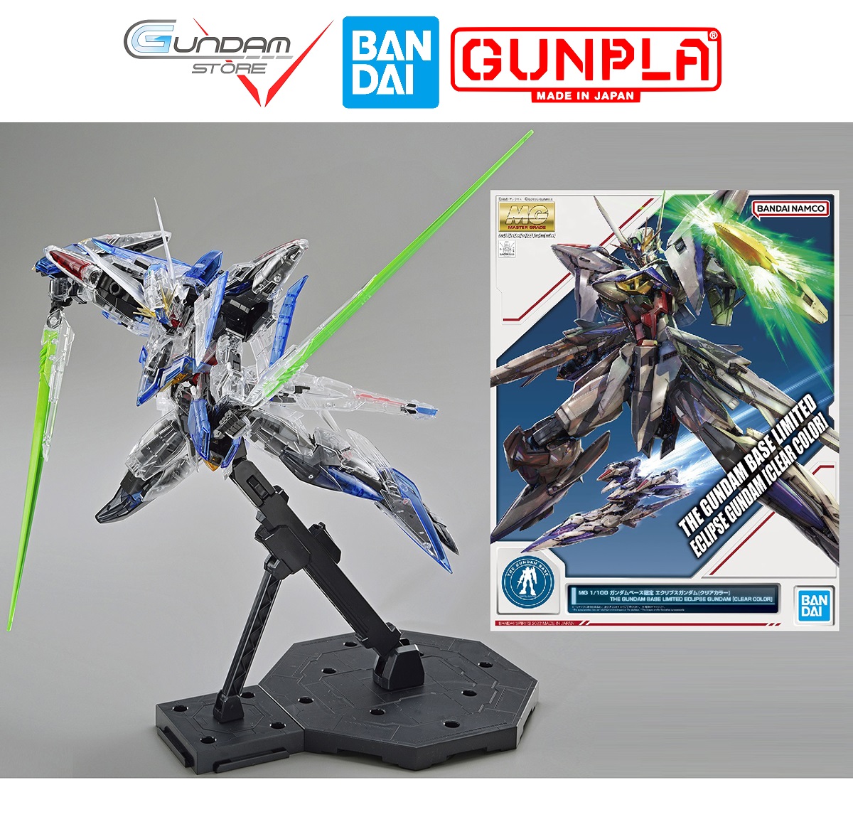 Mô hình gundam mg eclipse clear color 1/100 p-bandai master grade đồ chơi lắp ráp anime nhật