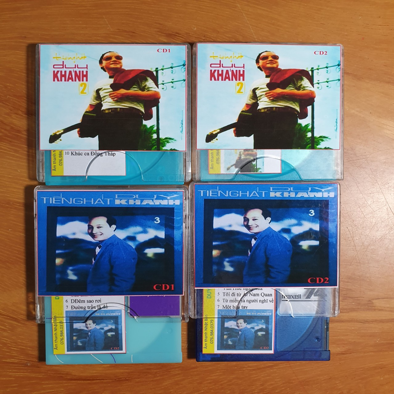 [MDCD] Bộ 4 Đĩa MD Tiếng Hát Duy Khánh 2 và 3 Trước 1975 - Đĩa MD Mini Disc Nhạc Vàng