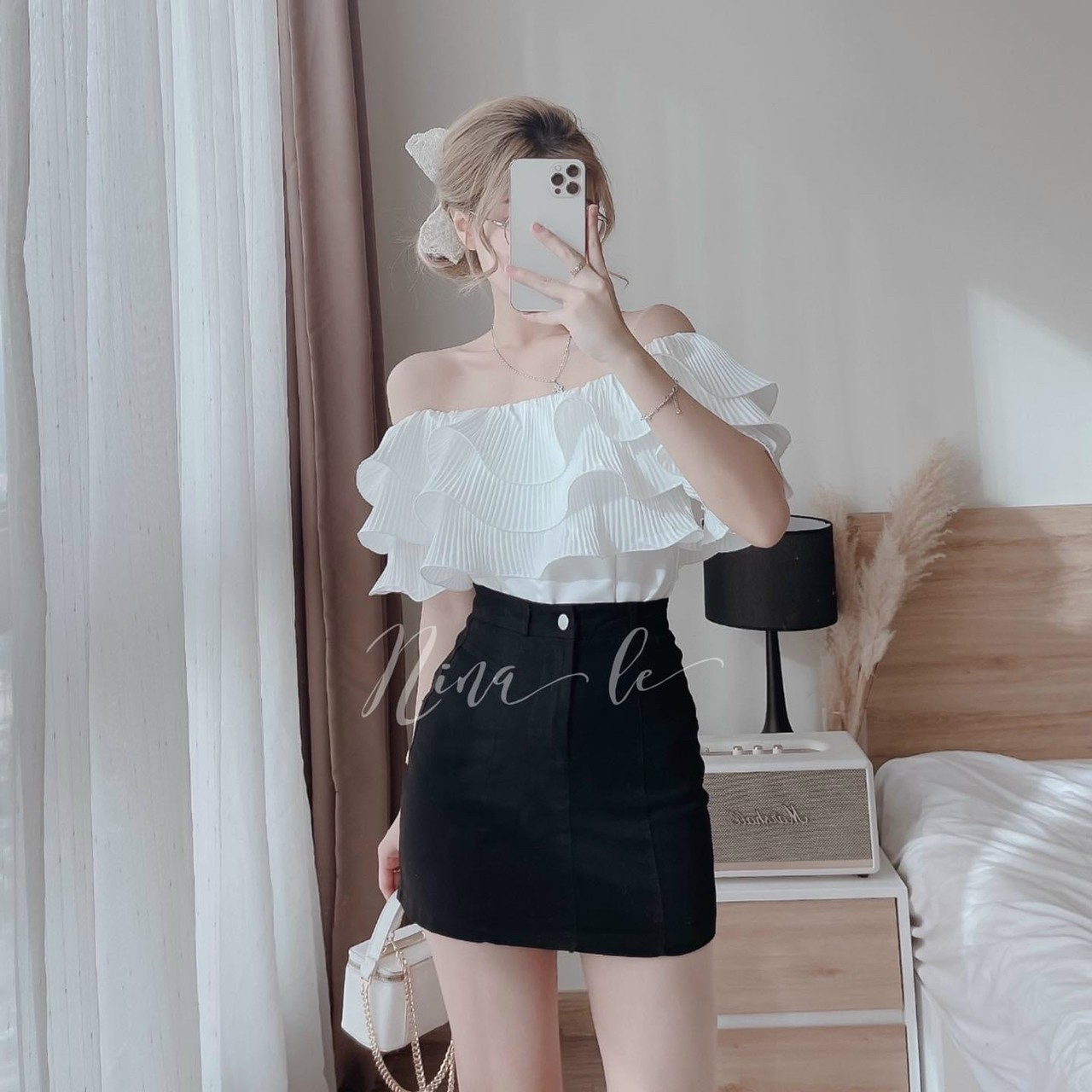 Sét áo dập ly + chân váy