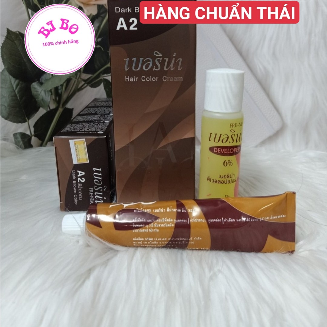 Thuốc nhuộm tóc Nâu Berina A2 - Chính hãng Thái Lan