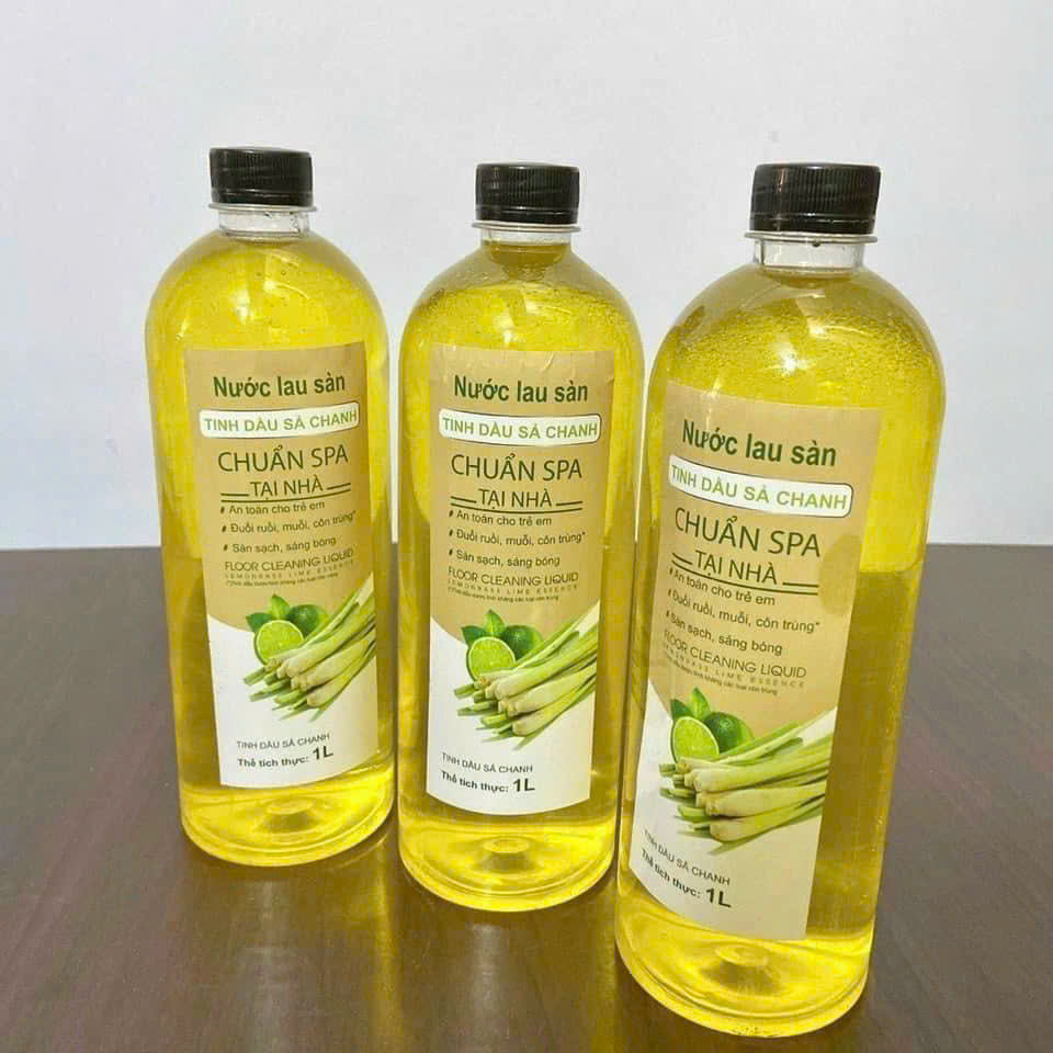 Nước Lau Sàn Nhà Tinh Dầu Chanh Sả Đuỗi Muỗi Côn Trùng, Hương Thơm Dễ Chịu