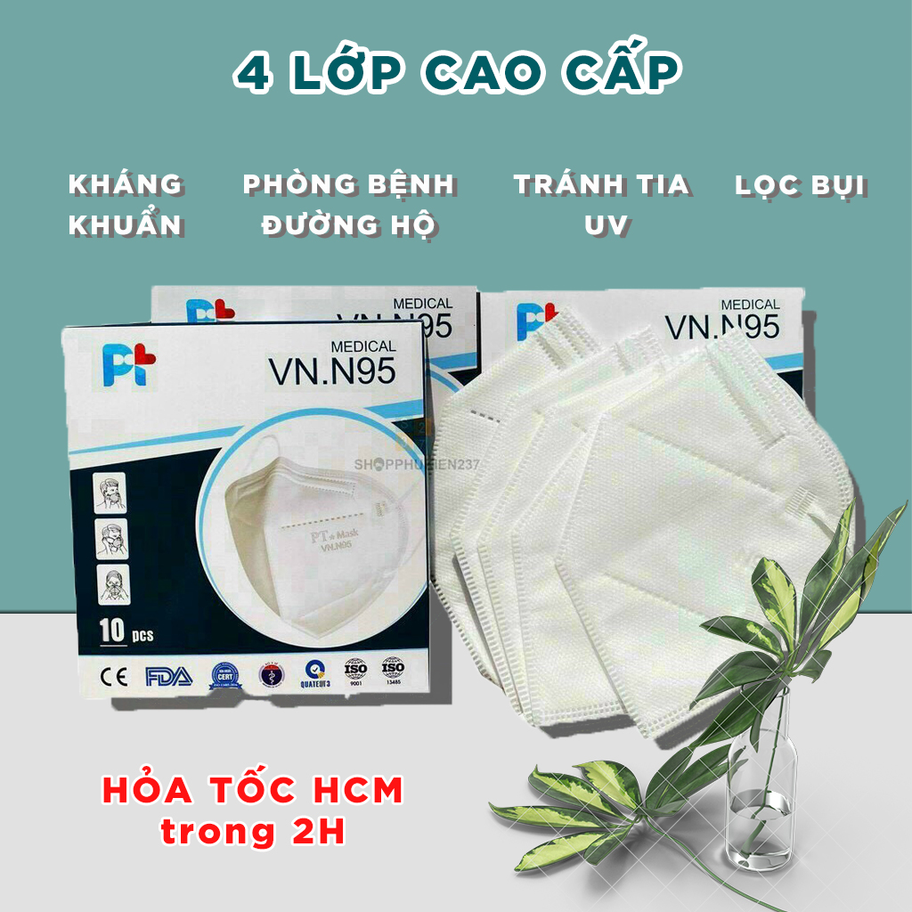 Khẩu Trang N95 không van, khẩu trang kháng khuẩn, Khẩu trang N95 lọc bụi