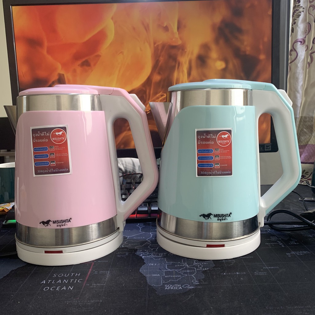 Ấm Siêu Tốc Thái Lan MISUSHITA MS-1020 2.2L Đế Xoay 360 Tiện Dụng tốt giá rẻ- Ấm Đun Siêu Tốc Giữ Nhiệt - Bình Đun Nước Giữ Nhiệt Inox