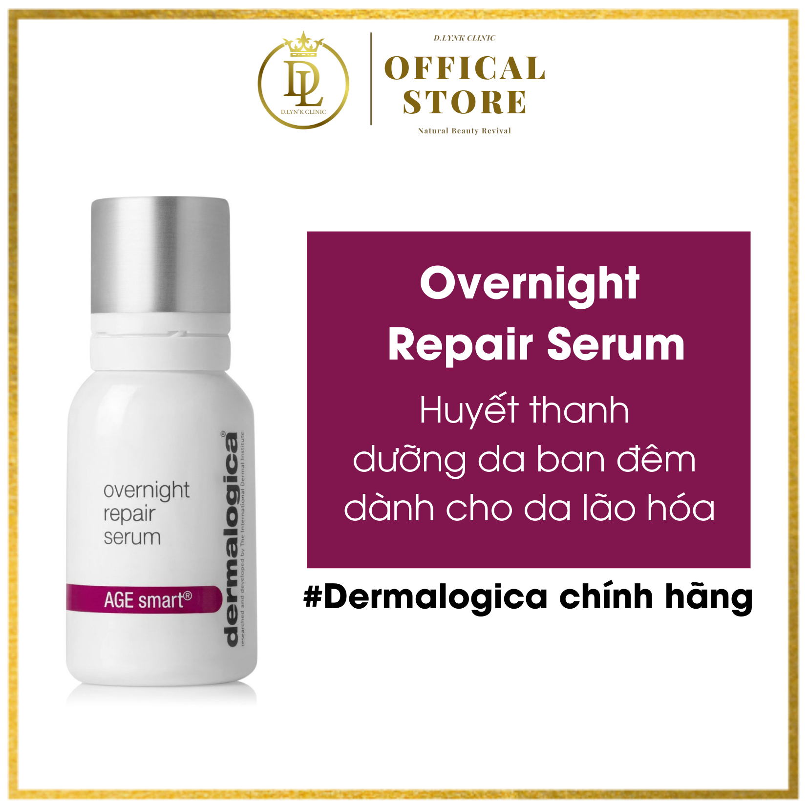 Serum dạng huyết thanh peptides dưỡng da ban đêm giúp chống lão hóa làm da căng mịn Dermalogica Overnight Repair Serum 15ml