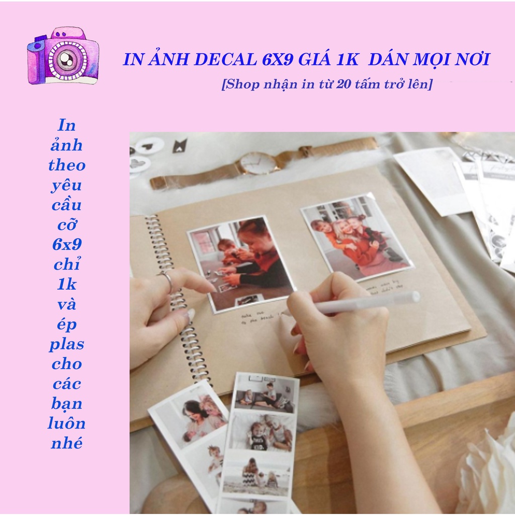 Combo in ảnh 6x9 decal dán mọi nơi