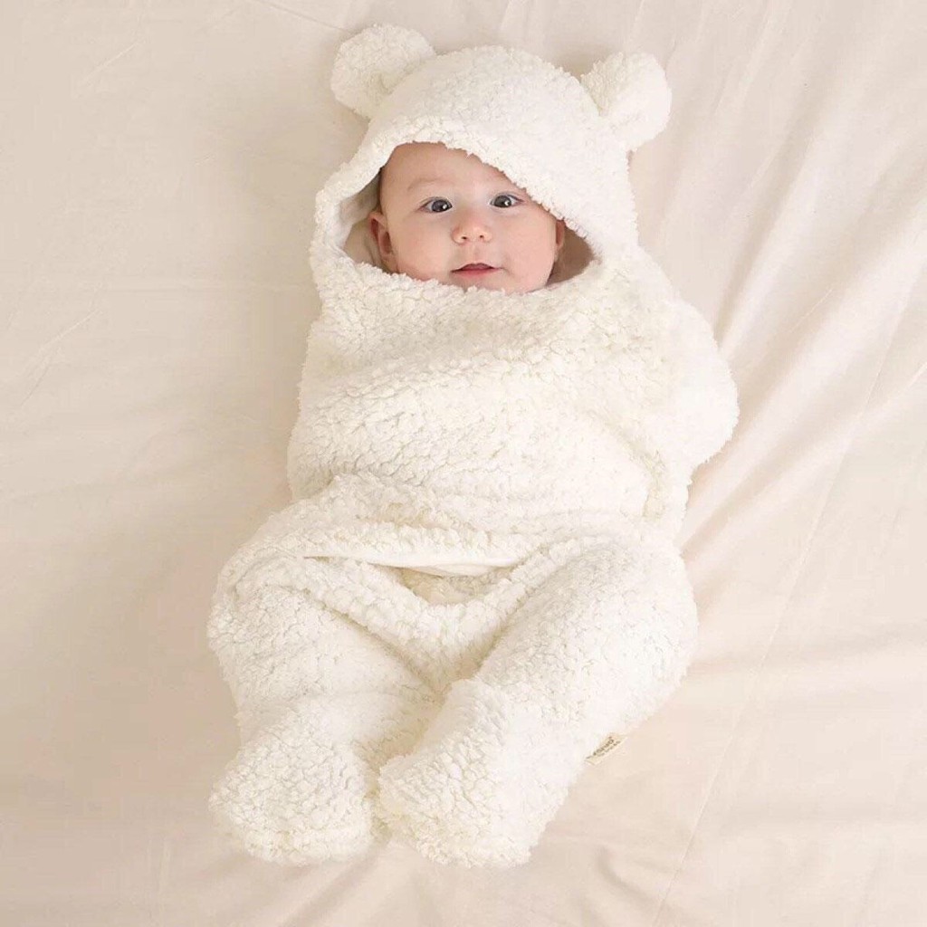 [HCM]Chăn quần lông cừu ủ kén Baby Blanket hình thú cao cấp cho bé yêu có thể dùng kèm với nôi em bé khăn ủ kén nâng niu bảo vệ sức khỏe con yêu