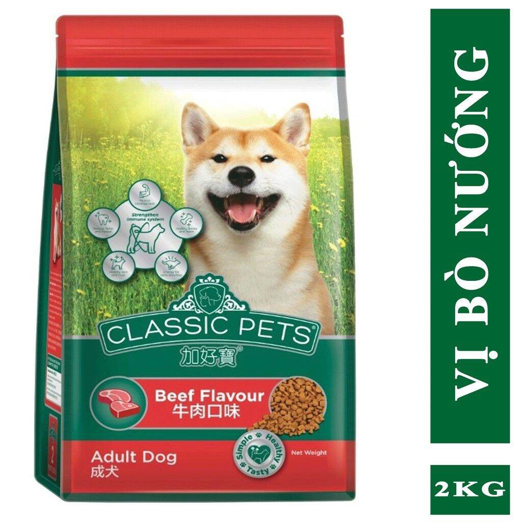 Thức ăn CLASSIC PETS dành cho chó trưởng thành vị bò - gói 2kg