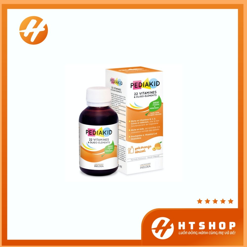 Siro Pediakid 22 Vitamin Bổ Sung Đầy Đủ Các Loại Vitamin Và Khoáng Chất Cần Thiết Cho Bé Từ 6 Tháng Tuổi - Pháp