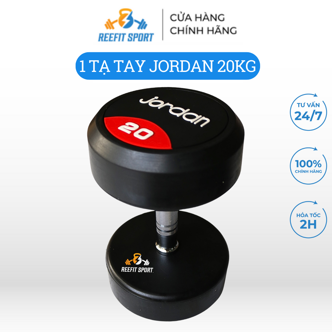 Tạ tay cao su Jordan 20kg cao cấp