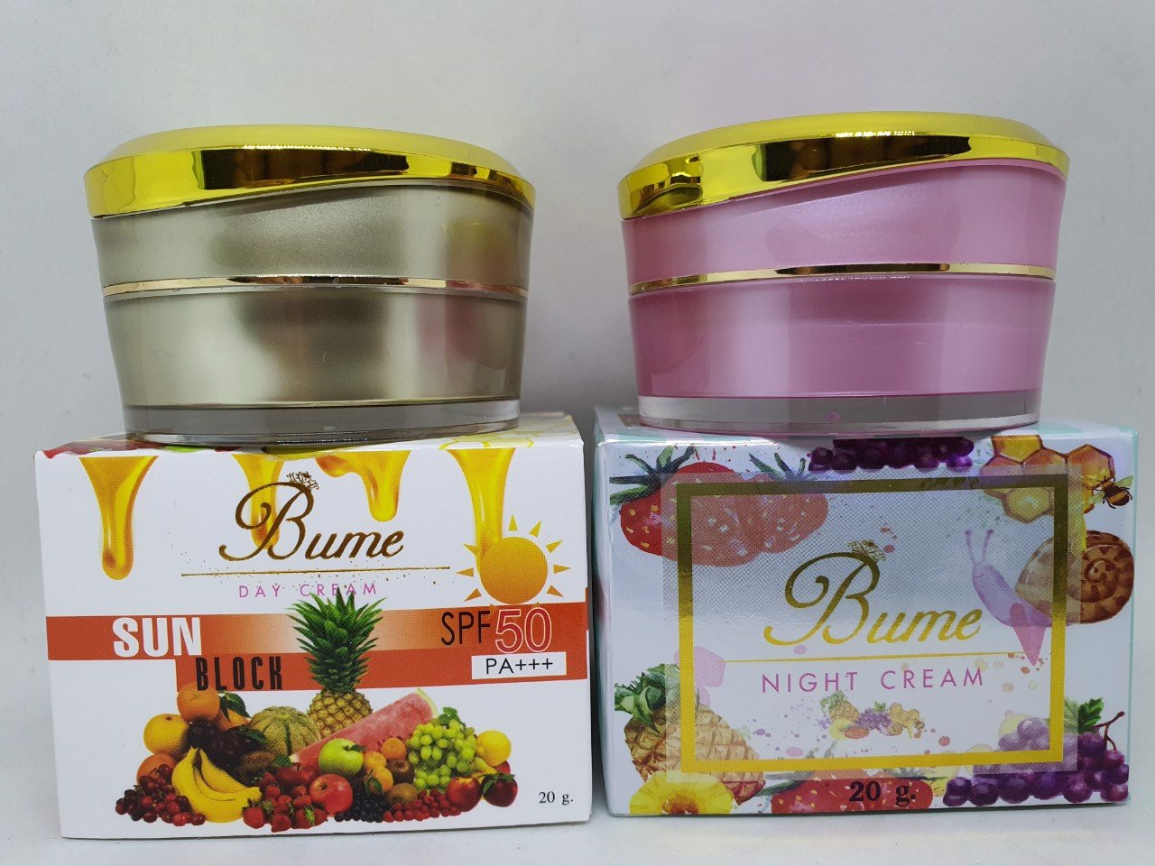 [HCM]Combo Kem Trái Cây Bume Giảm Nám Tàn Nhang Ngày Và Đêm Chính Hãng Thái Lan 20g