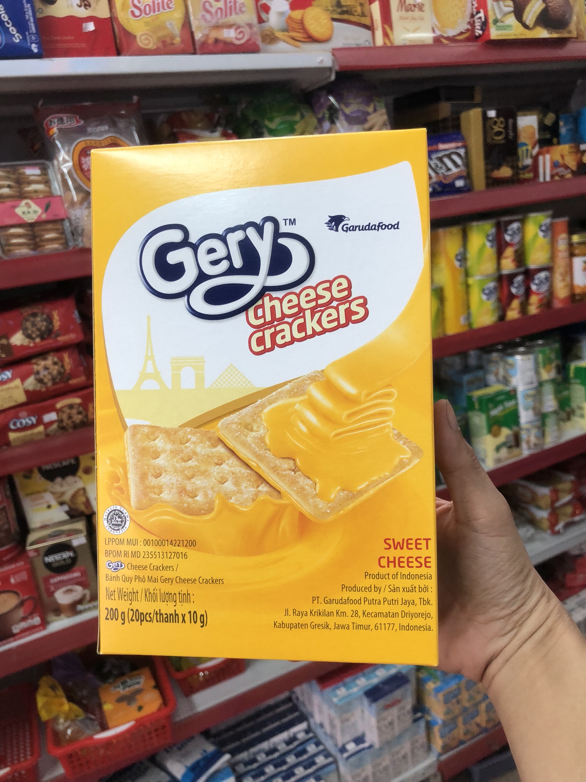 [HCM]Bánh Quy Phô Mai Gery Hộp 200g