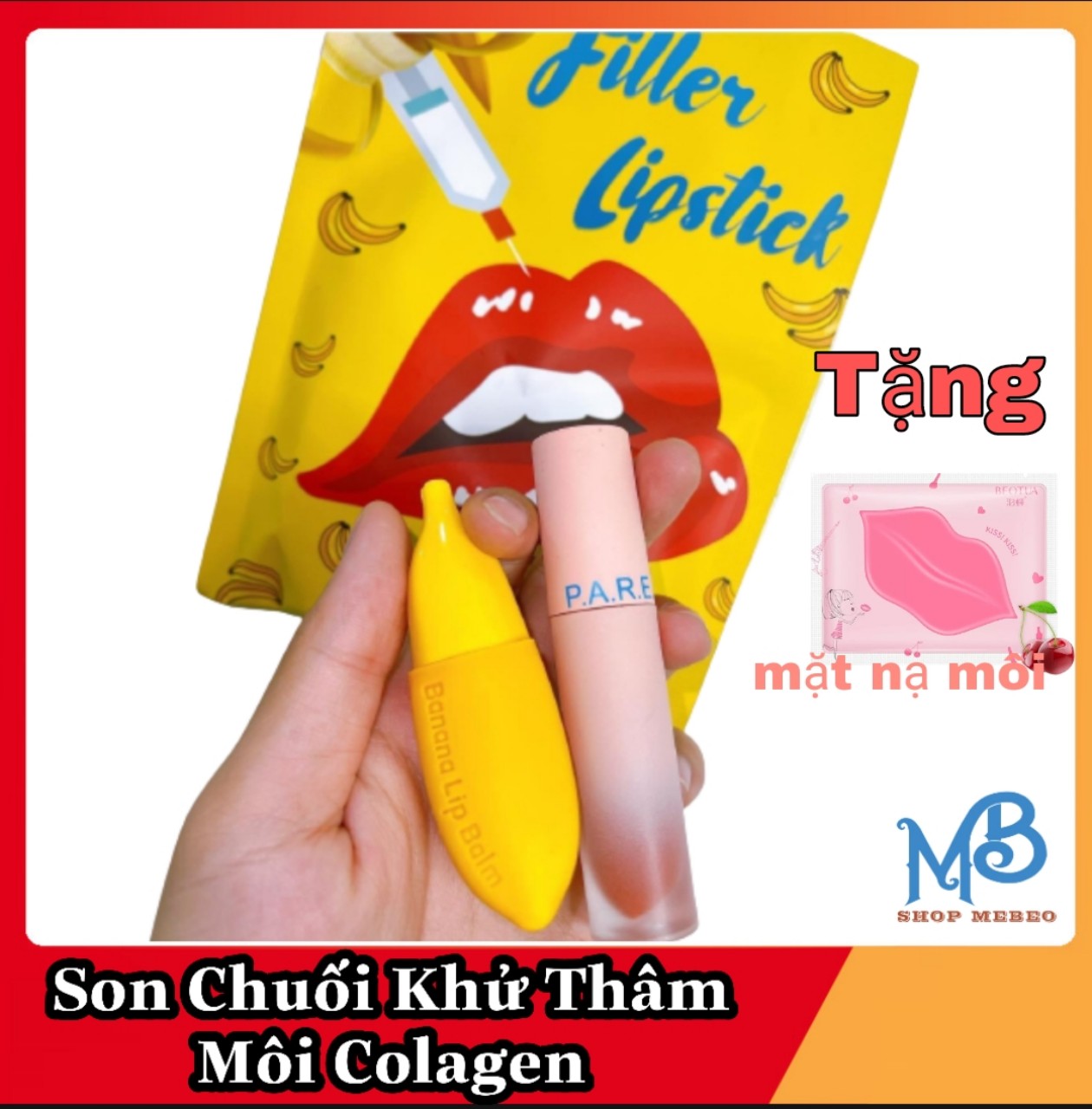Son Khử Thâm Môi Colagen Chuối-Son Banana Filler Lipstisk