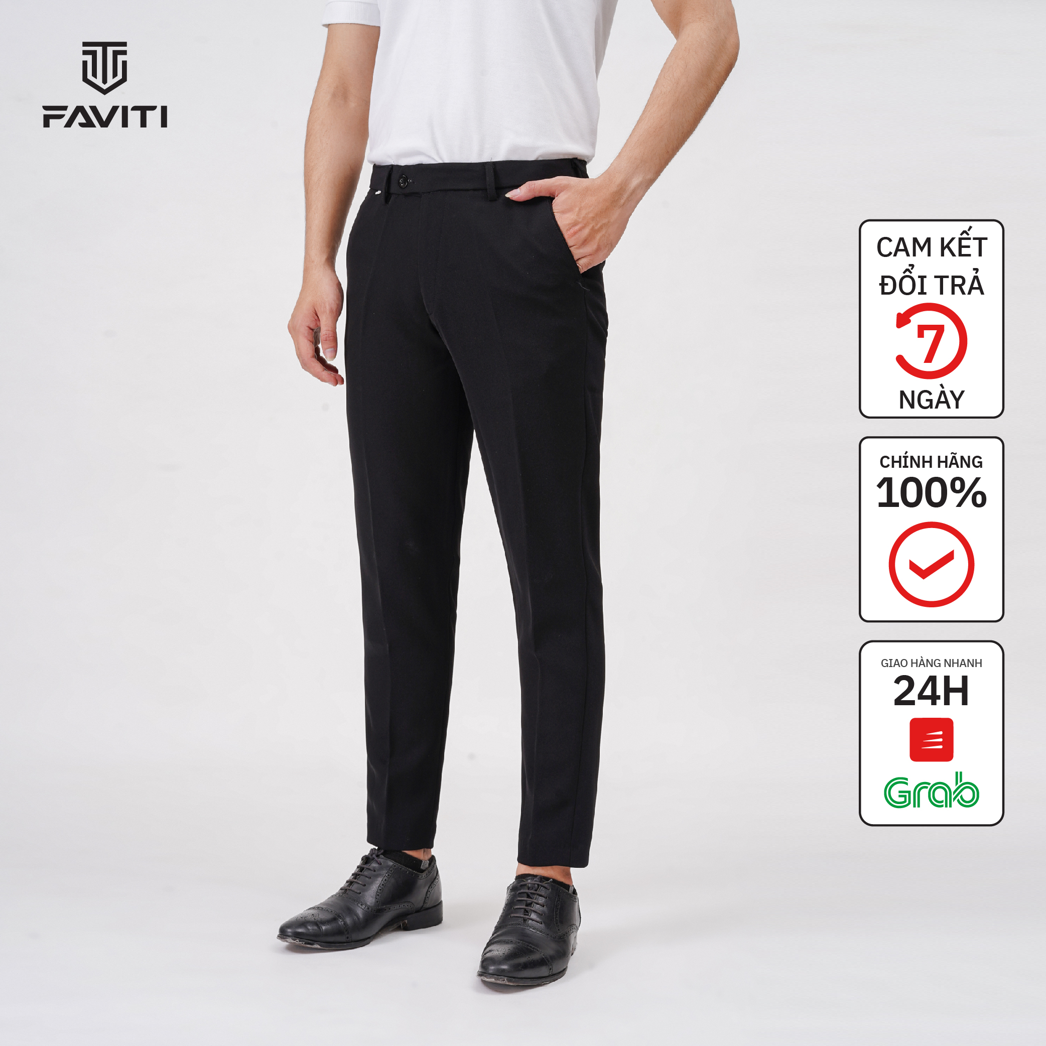 Quần tây nam âu nam vải trượt FAVITI hàng VNXK QA58