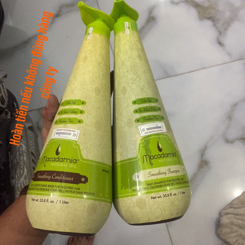 [HCM]Dầu gội xả Macadamia Smoothing chính hãng Mỹ dưỡng ẩm siêu mềm mượt tóc khô xơ (2x1000ml)