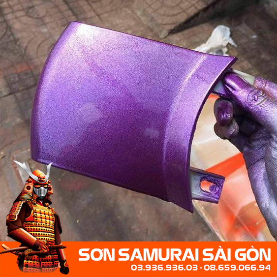 Sơn samurai 1142 màu tím đậm chính hãng - sơn phun xe máy kurobushi/ samurai sài gòn