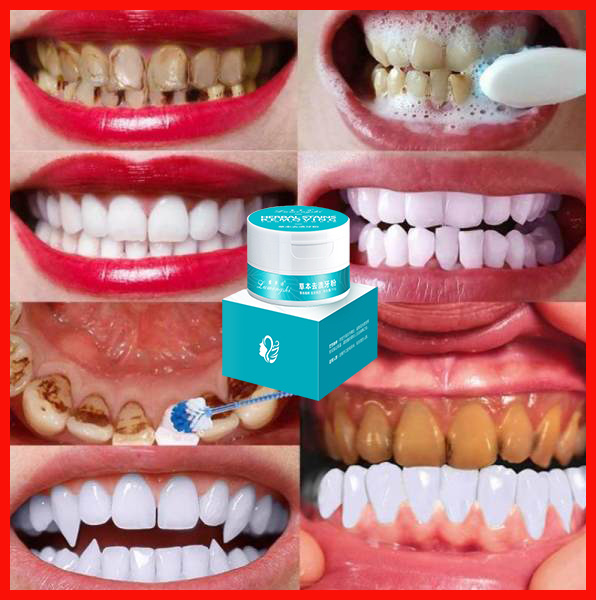 Bột trắng răng, vệ sinh khoang miệng, bàn chải đánh răng, kem đánh răng,loại bỏ mảng bám, vết ố, bột tẩy trắng răng cấp tốc 50g.