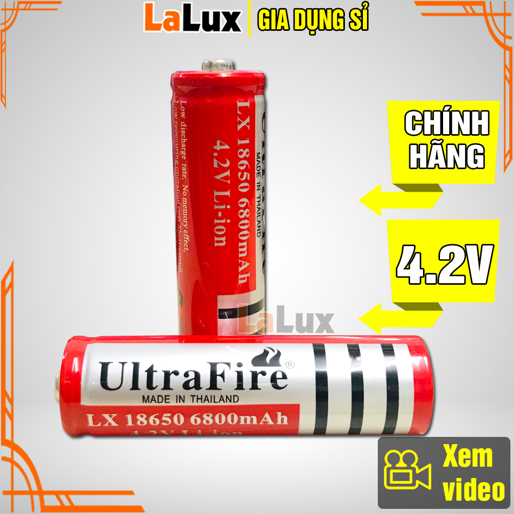 Pin Sạc ULTRAFIRE 6800MAH 4.2V Li-ion, Pin 18650, Pin Lithium , Pin Sạc , Pin 4.2V, Pin Sạc Dự Phòng, Pin Xe Điều Khiền. Pin Cao Cấp Chất Lượng Thái Lan, ( Shop Có Bán Các Loại Pin Tiểu) LALUX