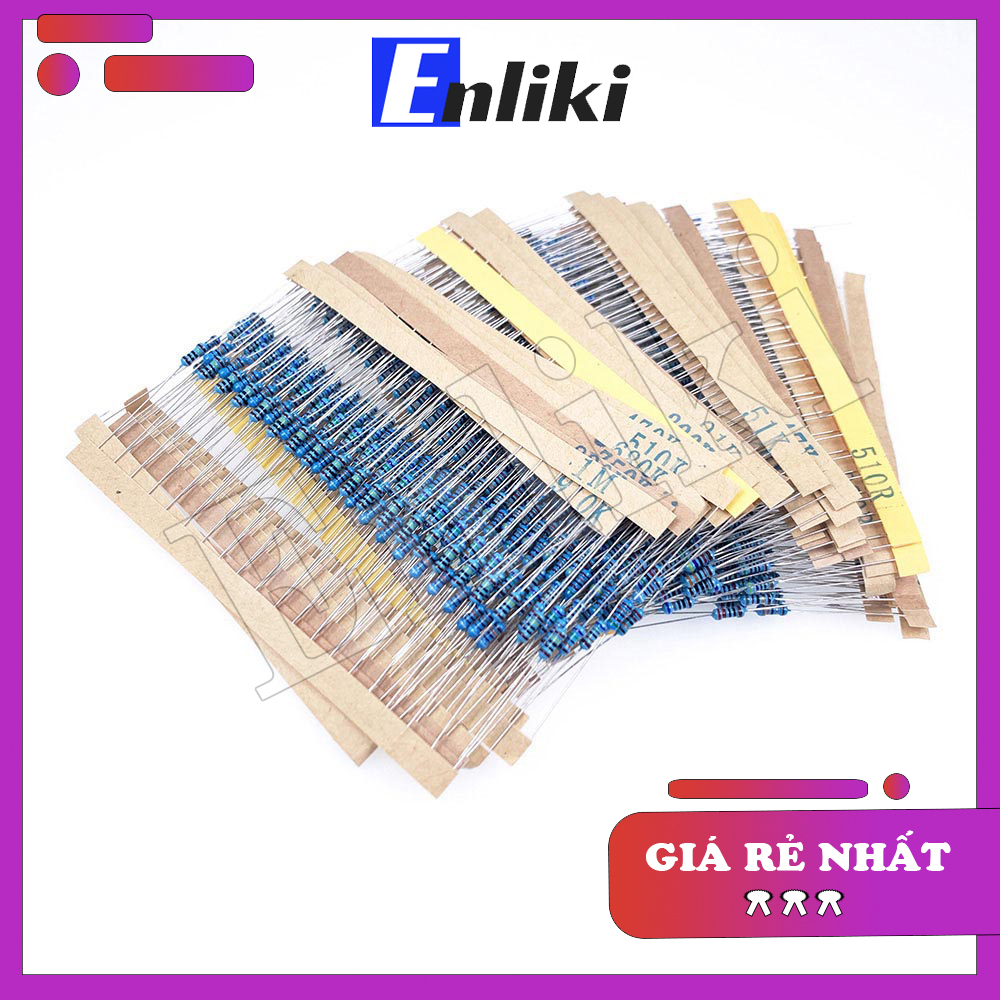 Combo 41 loại điện trở từ 1 ohm - 1mohm 1/4w