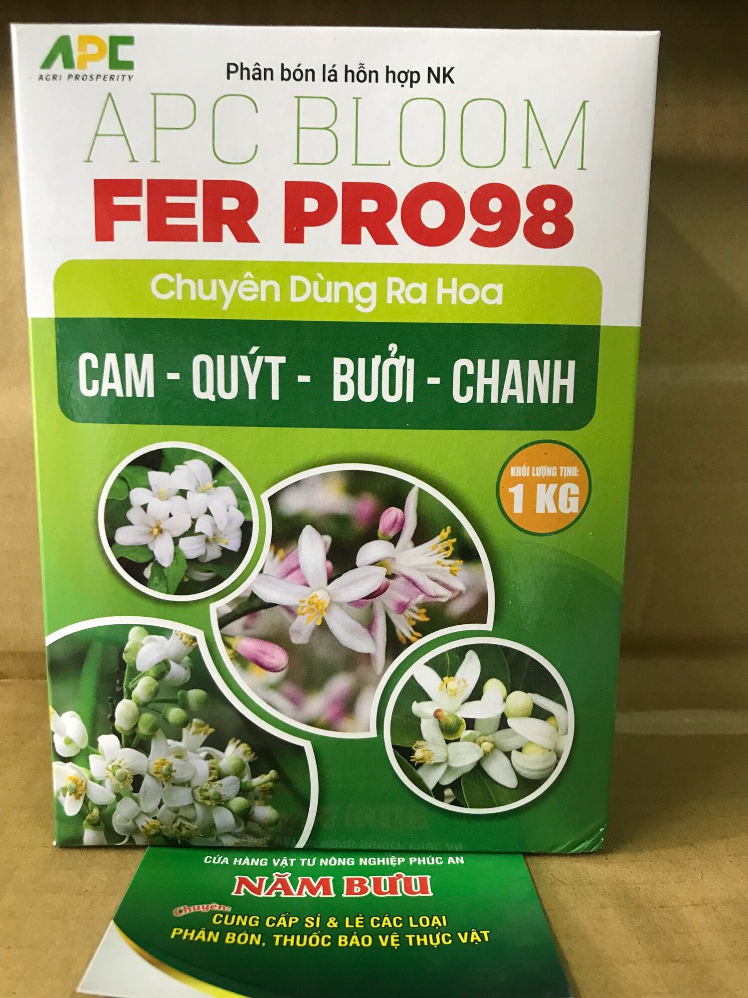 (Sale xả hàng) Chuyên dùng ra hoa Fer pro 98 1kg Kích ra hoa cam quýt, bưởi, chanh- VTNN Năm Bưu