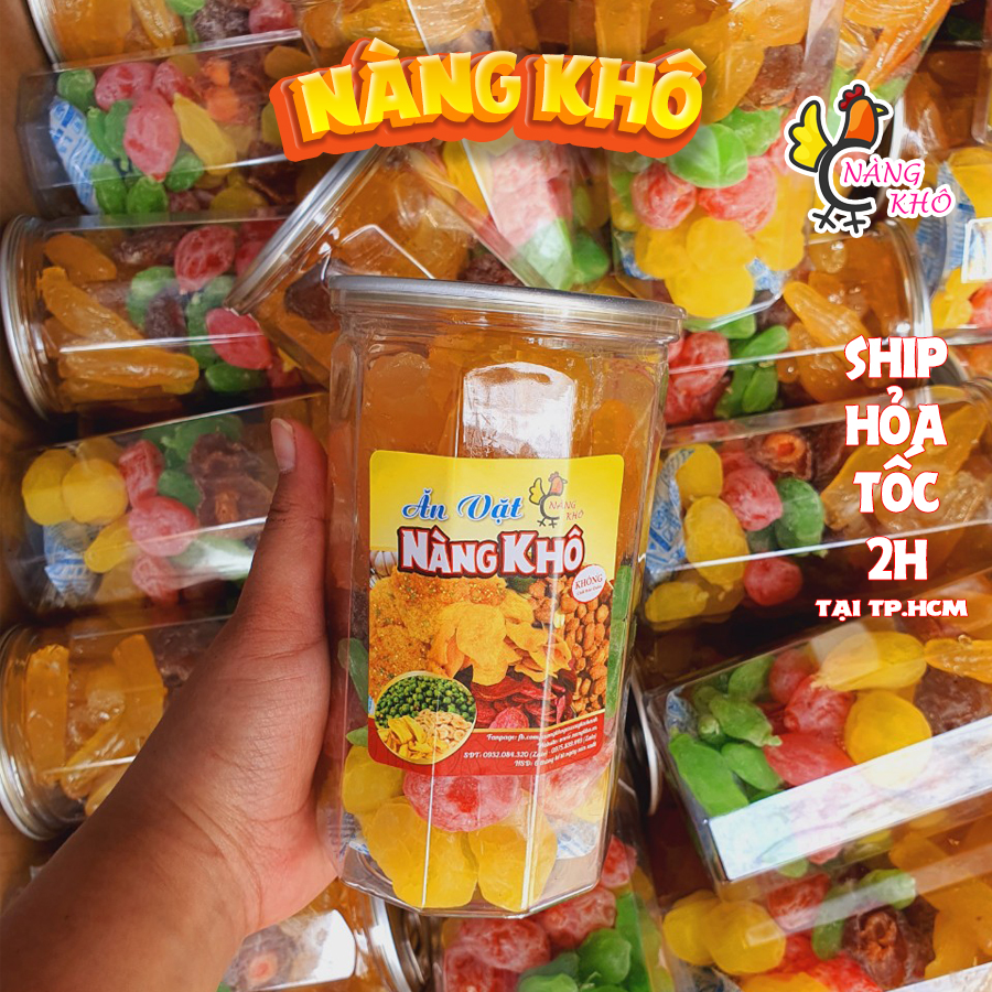 Mứt ngũ quả trái cây trưng bày ngày Tết | Nàng Khô