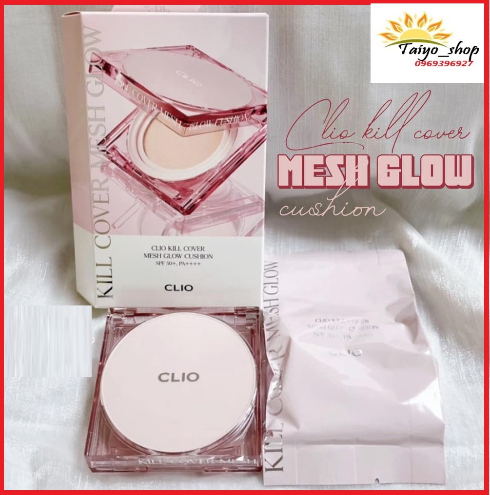 Phấn nước che phủ căng mướt da clio kill cover mesh glow cushion spf50