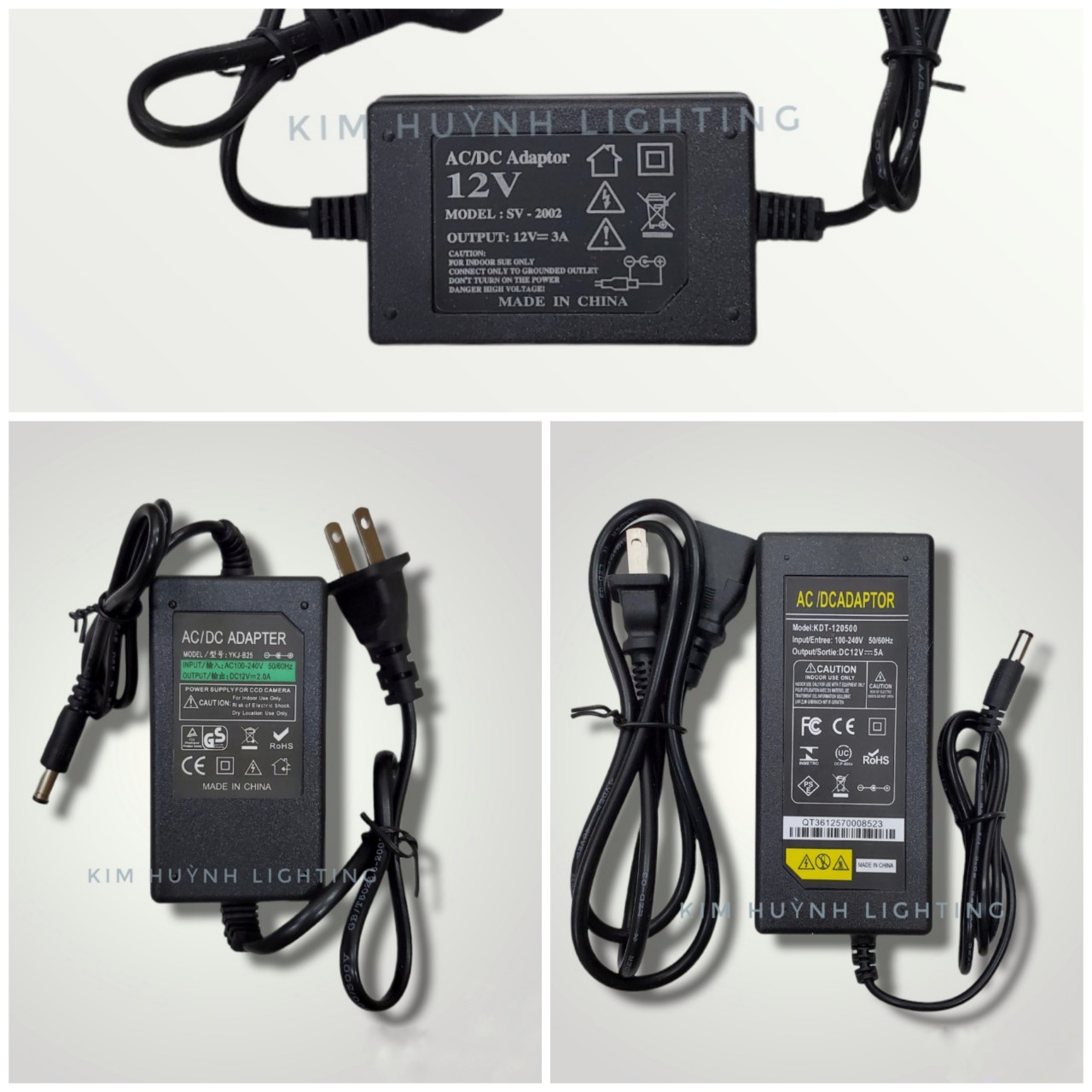 Nguồn nhựa Adapter DC12V 2A, 3A, 5A
