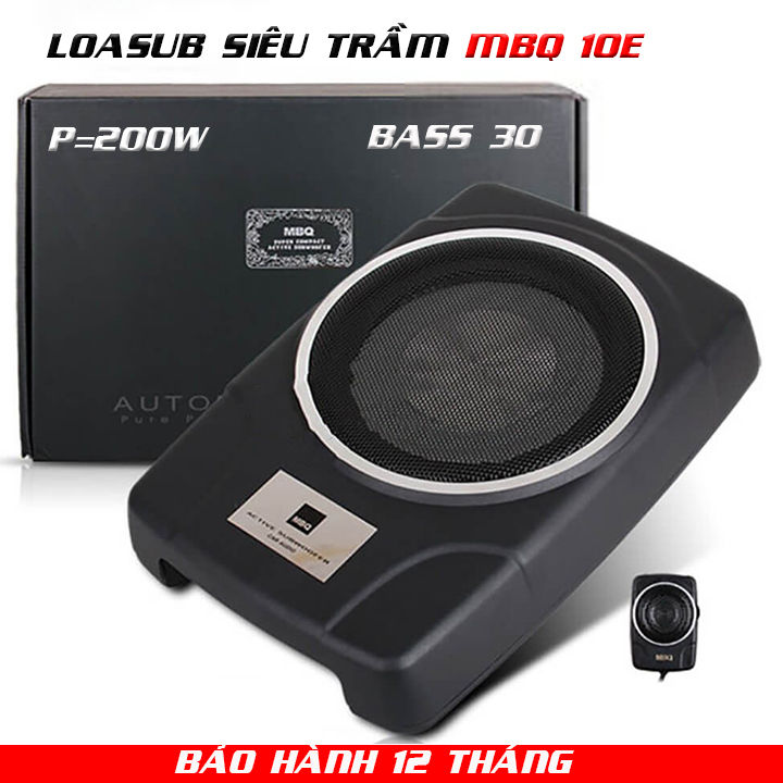 Loa sub gầm ghế ô tô MBQ 10E âm thanh nổi sống động, bass căng đét, đập khỏe, thích hợp cho xe cần công suất lớn