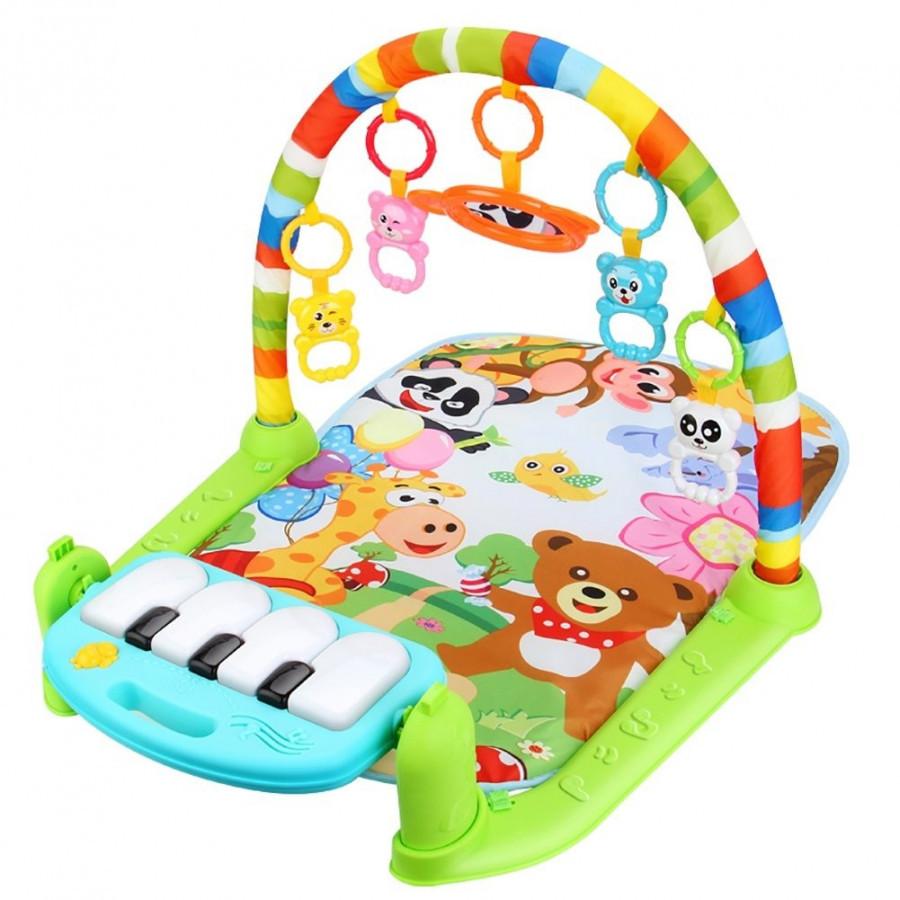 Thảm chơi Vườn Thú cho bé có đàn piano đèn và nhạc
