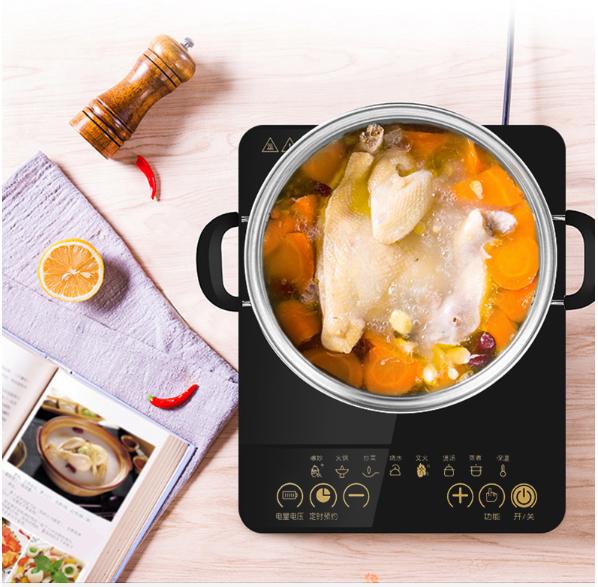 Bếp điện từ đơn SHOUSHENG C35 - 2100W siêu mỏng Tiết kiệm điện, mặt kính chịu nhiệt tốt,không kén nồi- Bh 6 tháng