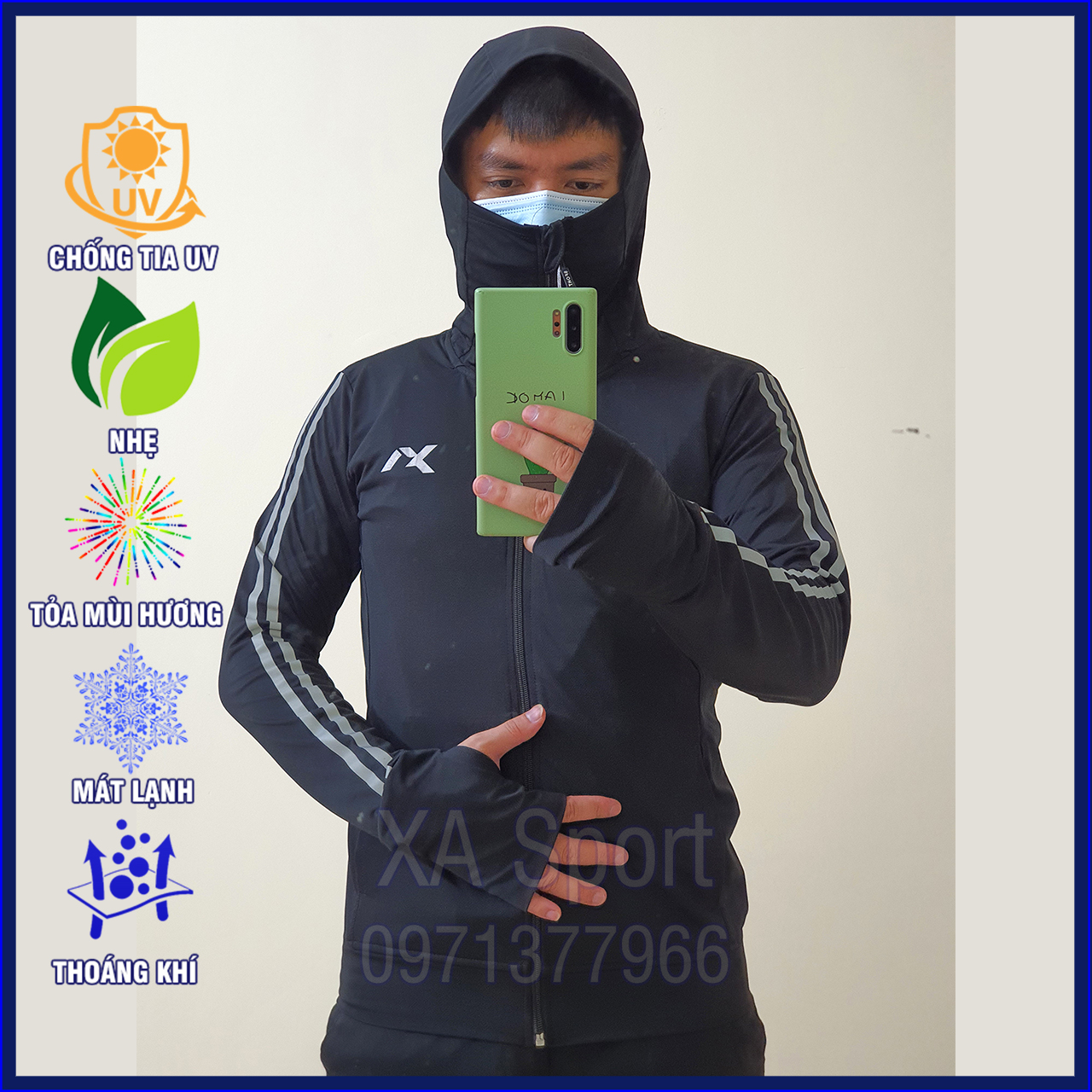 Áo chống nắng nam phong cách thể thao XA Sport