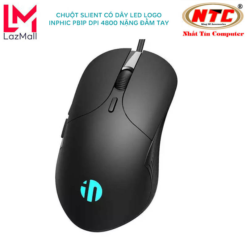 Chuột gaming có dây 6d inphic pb1 dpi 4800 slient cực êm - thiết kế đầm tay nhat tin authorised store