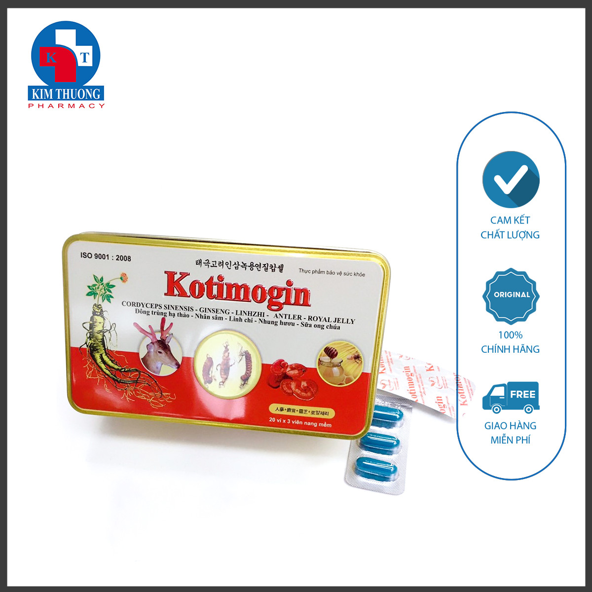 Viên Uống Đông trùng hạ thảo Kotimogin - Tăng cường sức khoẻ