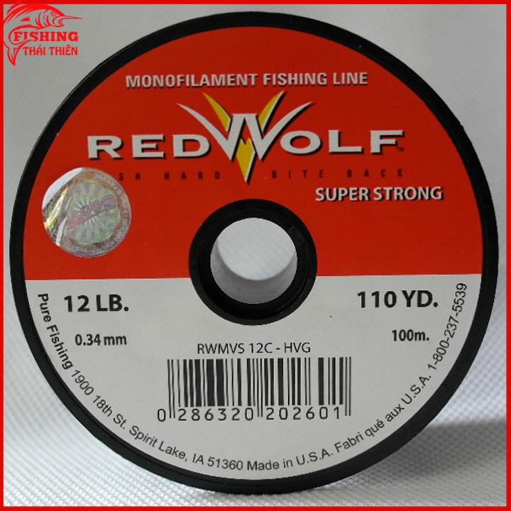 [HCM]Dây câu Cước câu cá Mỹ Redwolf siêu bền màu rêu tàng hình