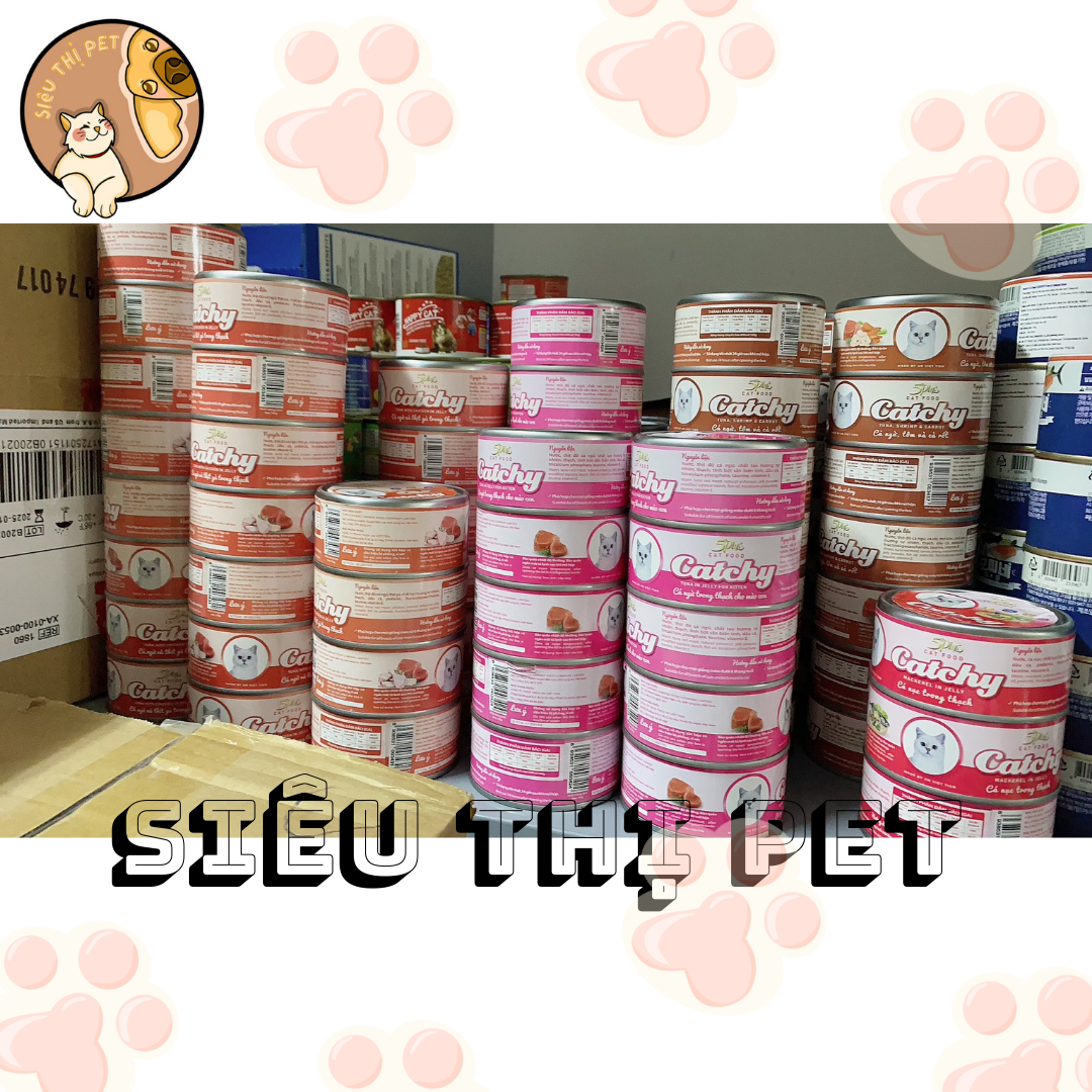 Pate cho mèo làm từ thịt cá thật catchy 170g - pate 5plus cho mèo 70g