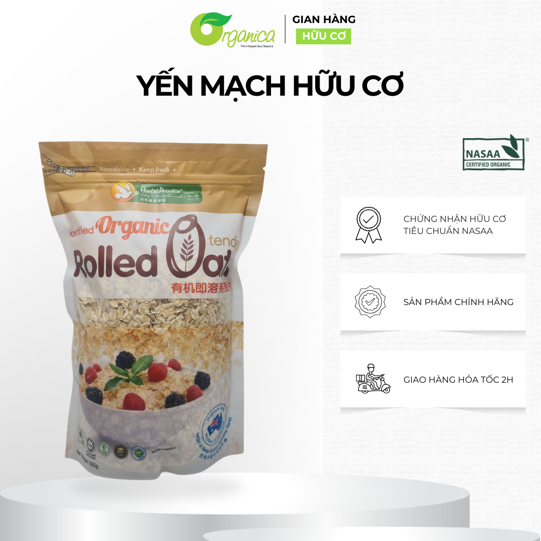 Yến mạch hữu cơ Health Paradise 500g