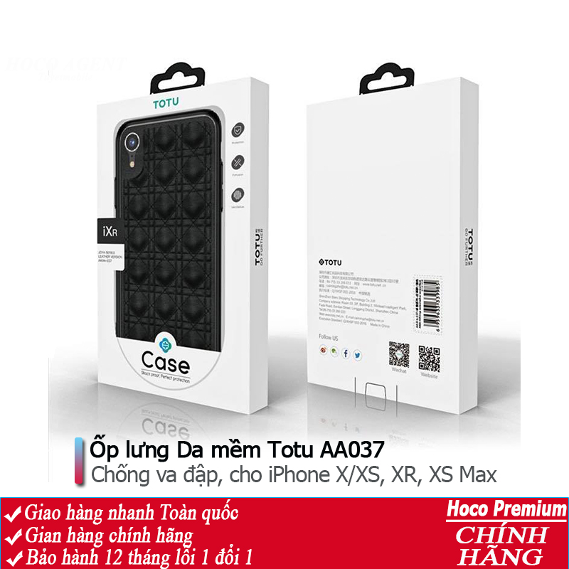 ỐP DA TOTU AA-037 IPHONE X, XS, XSMAX - CAO CẤP