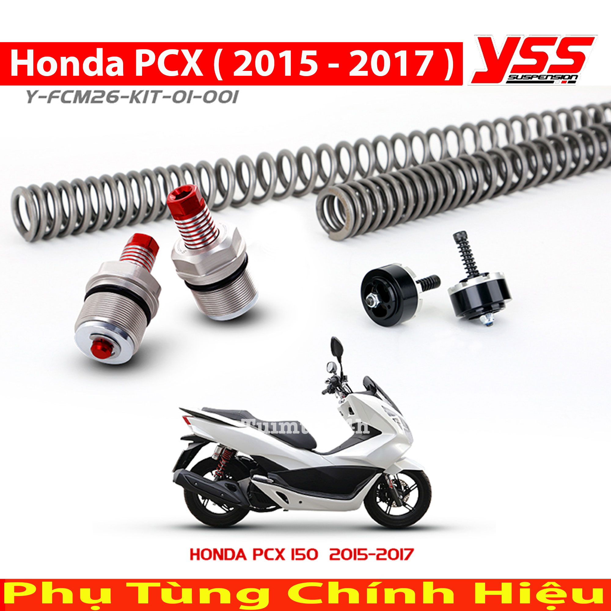 Bộ nâng cấp phuộc trước yss honda pcx thái lan
