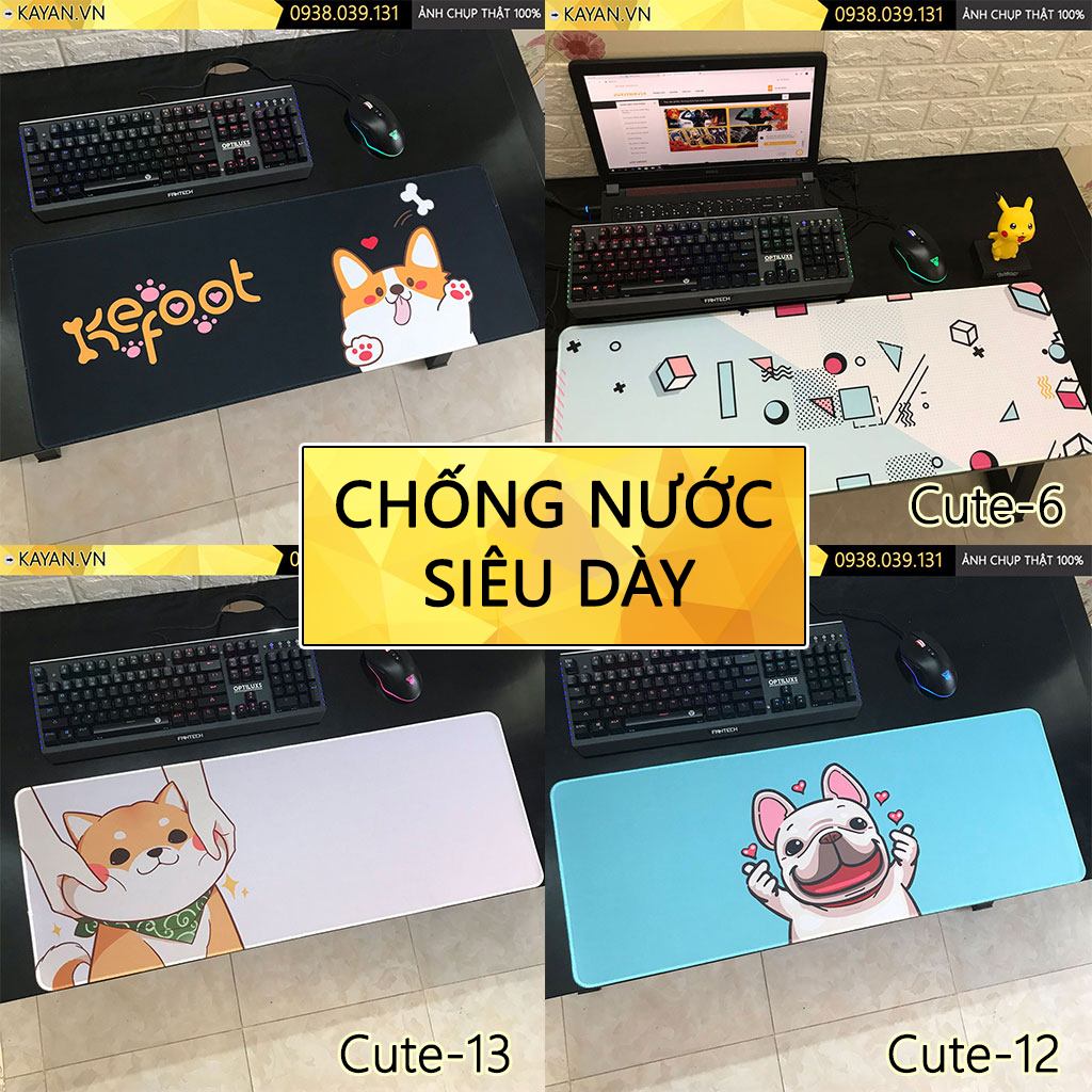 Miếng Lót chuột, bàn di chuột chống nước cute dễ thương
