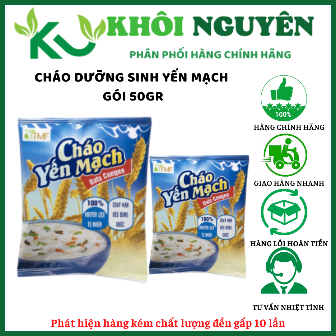 Cháo dưỡng sinh yến mạch Tâm Minh Foods - gói 50g