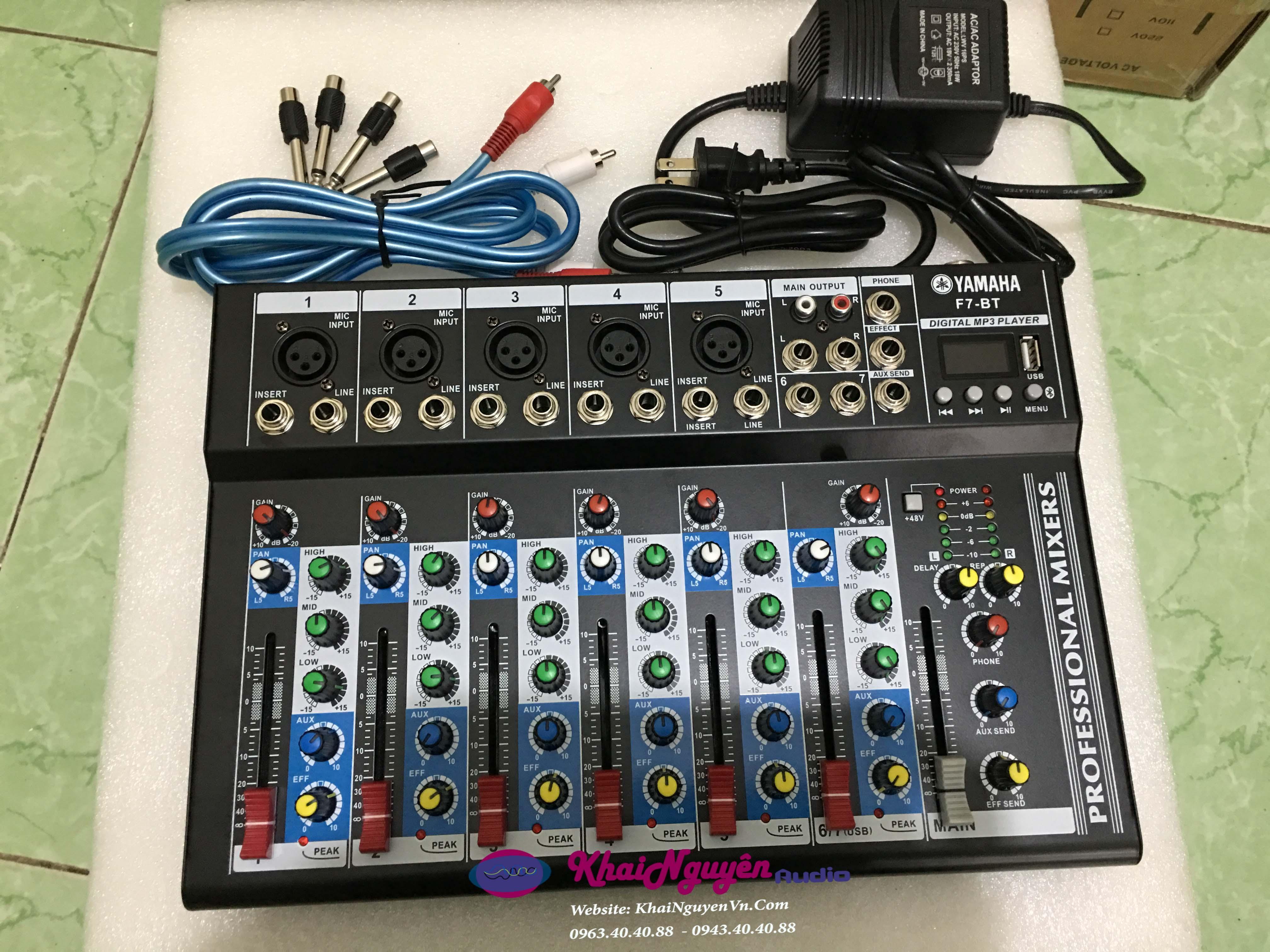 Mixer đăng cấp 2019 yamaha f7 có kết nối usb và bluetooth