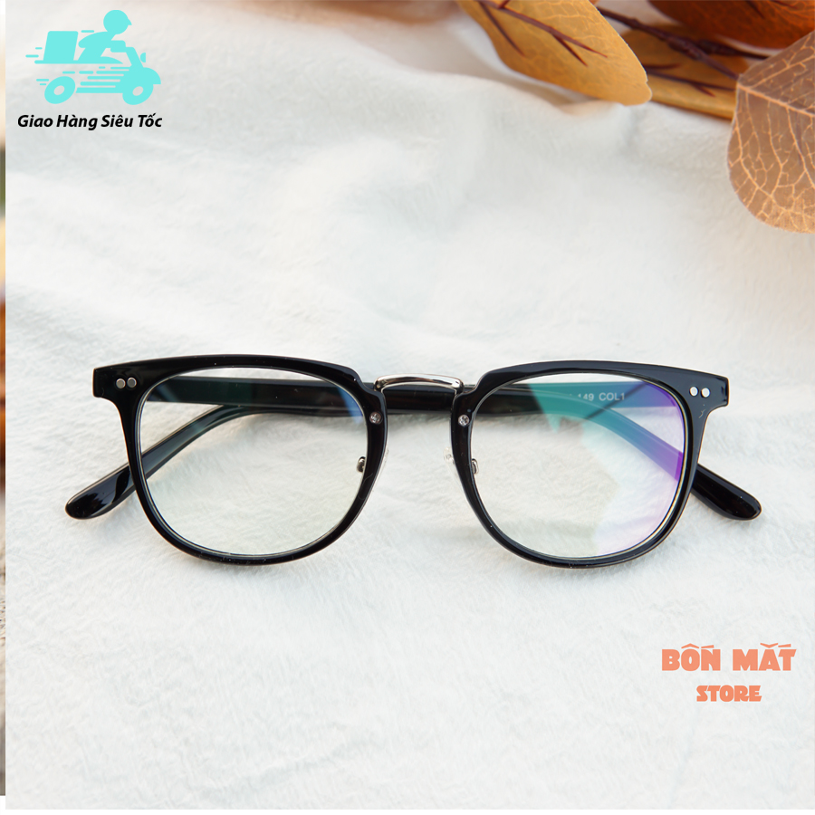 [HCM]Gọng Kính Cận Nhựa Acetate Retro B988-Tặng Hộp Khăn