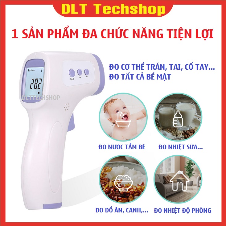 MÁY ĐO NHIỆT ĐỘ HỒNG NGOẠI LASER DEKO XUẤT NGA -50-400 ĐỘ C kèm Pin xịn