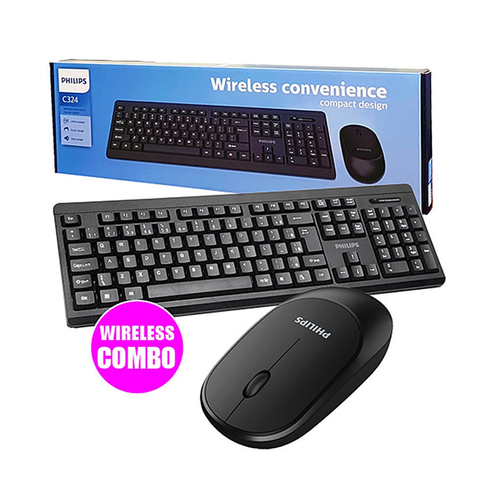 Combo bàn phím và chuột không dây chính hãng philips 6324