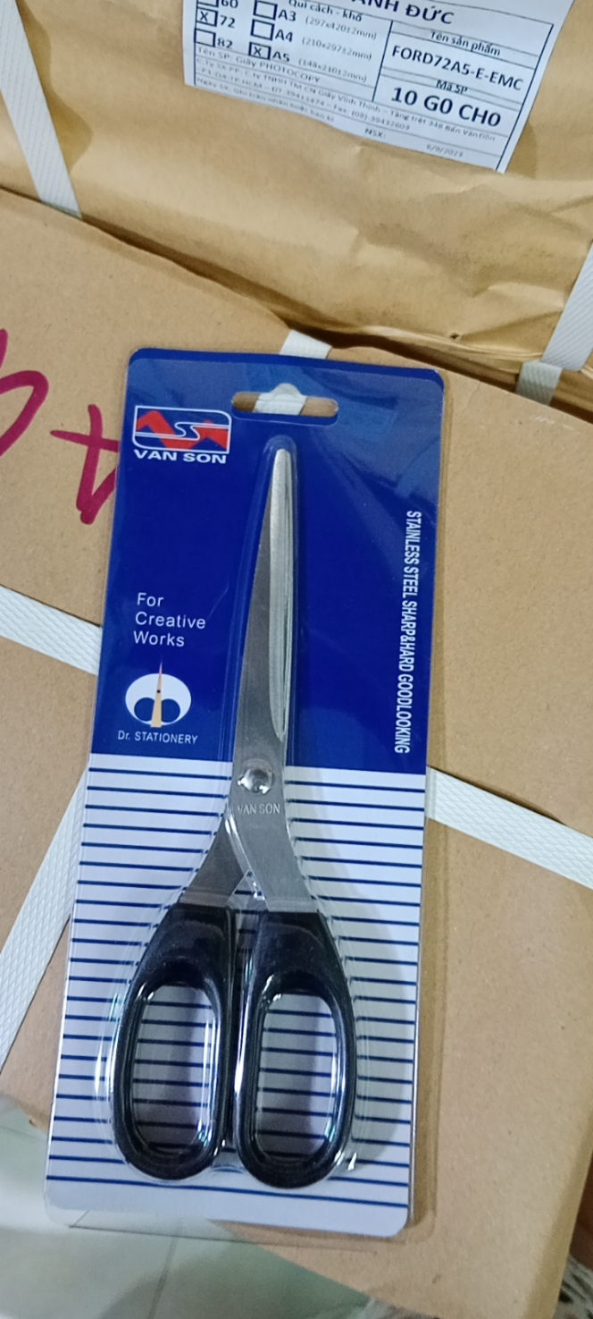 Kéo cắt thủ công kéo văn phòng s0180 màu đỏ, đen, xanh