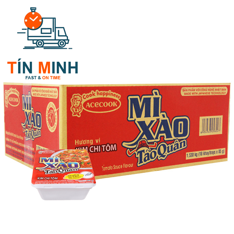 Mì xào Táo Quân vị Thịt bằm xốt cà chua thùng 18 khay 85g - Cty TM