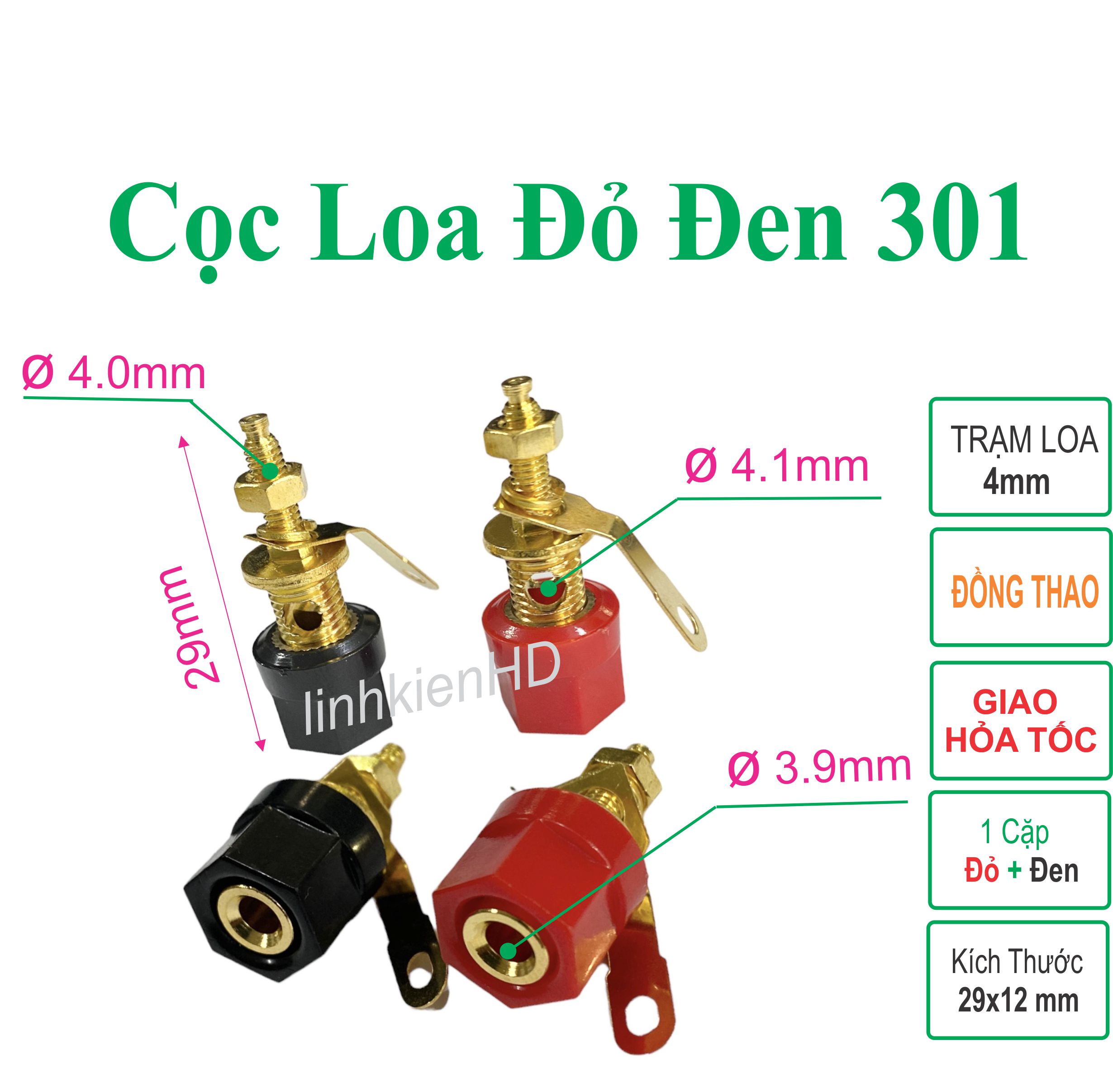 Combo 5 cọc loa đỏ đen trạm loa 301 - linhkien hd