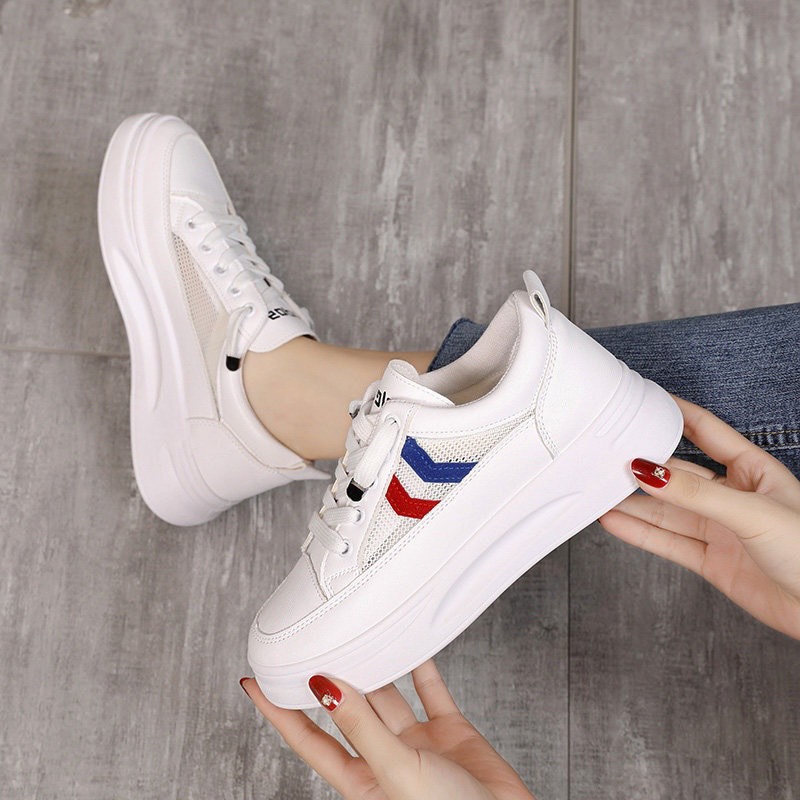 Giày thể thao sneaker nữ memansing da mềm, giày nữ bamy độn đế hàng quảng châu full box